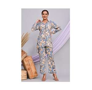 Ensemble coordonné en tissu rayonne confortable pour vêtements décontractés, doux et extensible, pour un usage quotidien et au bureau, prix de gros, livraison mondiale - Product Image 1