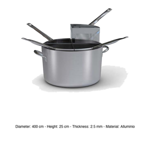 Ballarini High Casserole Sections <b>Pasta</b> Cooker Aluminum 40 x 25 h cm Catering Equipment Restaurant Supplies Wholesale - Product Image 3