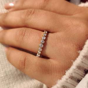 Eternity Round Brilliant Cut Diamond Wedding Band with Bezel Set 2.00mm VS Clarity G Color Elegant Diamond <b>Ring</b> - Product Image 6