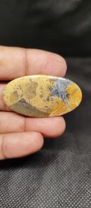 Piedra preciosa natural de jaspe Maligano, piedra curativa estampada única blanca y amarilla para la fabricación de joyas, tamaños mixtos - Product Image 2