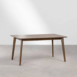 Juego de asientos de cabina de comedor de madera para 1 mesa y 4 sillas modernas para sala de estar, Hotel y cocina, muebles de exterior versátiles, truco - Product Image 2