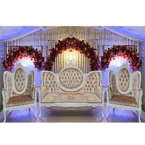 ชุดโซฟาคู่สำหรับงานแต่งงานแบบตะวันตกชุดโซฟาคู่แต่งงานทำจากไม้สำหรับเจ้าสาวชุดโซฟาเจ้าบ่าวเจ้าสาวสำหรับเวทีงานแต่งงาน - Product Image 1