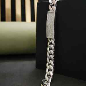 Pulsera de Diamantes Elegante de Hip Hop para Mujer, Oro Sólido de 18 Quilates, Certificado IGI, Corte Brillante, Plateado, Diseño Exclusivo, DOPE JEWELLS - Product Image 3
