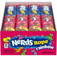Rainbow Nerd Rope Candy Box Display, Bulk Candy