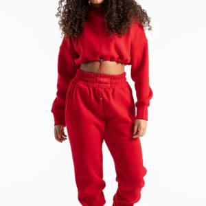 Women Streetwear Autumn/Winter 2026 Hot Selling Printed <b>Fleece</b> <b>Hoodie</b> Set with Front Logo Polyester/Cotton Material - Product Image 3