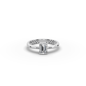 Anillo de compromiso de oro amarillo con diamante cultivado en laboratorio de corte esmeralda de 0.75 ct, 1 pieza, certificado IGI - Product Image 6
