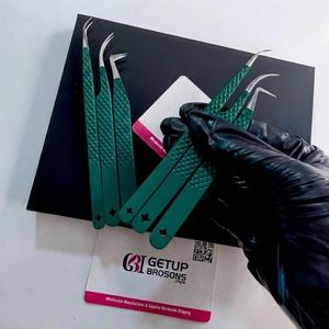 Pinzas de Extensión de Pestañas GETUP BROSONS IMPEX de Alta Calidad, Antiestáticas, 10 mm, Color Personalizado, Recubrimiento en Polvo, Acero Inoxidable, Belleza - Product Image 6