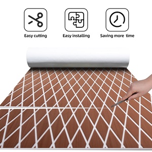 Gmart Tapis de pont de <span class=keywords><strong>bateau</strong></span> moderne en mousse adhésive 3M, installation par clic, EVA marin, résistant à l'humidité, double rainure, garantie 5 ans, revêtement de sol pour yacht - Product Image 2