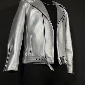 เสื้อโค้ทกันลมลำลองสำหรับผู้ชายเสื้อแจ็คเก็ตหนัง - Product Image 4