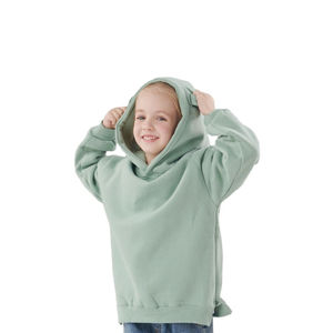 Sweat à capuche décontracté en gros, motif uni, broderie, délavé à la pierre, pour enfants, bébés garçons, manches longues, imprimé lettres, col à capuche, personnalisable - Product Image 4