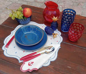 Set de napperons et serviettes de table à broderie personnalisée pour maison, restaurant, mariage, napperons à bordure festonnée en lin blanc - Product Image 4