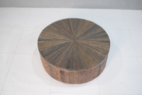 Table basse ronde de style industriel moderne, écologique, de qualité supérieure, base en fer, plateau en bois, meubles pour la maison, hôtel, restaurant, café