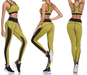 Women Plus Size 2-Piece Yoga Set Sexy Sports Bra & Leggings Solid Washed Fitness Workout Activewear Suit - Product Image 3