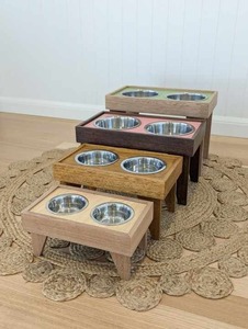 ชามไม้กลมสำหรับสัตว์เลี้ยงแบบโต้ตอบช้ายกระดับได้สำหรับแมวและสุนัข - Product Image 2