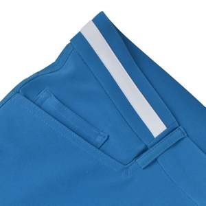 Pantalon de golf décontracté bleu pour homme, couleur unie, respirant, tissé, avec fermeture éclair perlée, braguette boutonnée, logo au dos, sans coutures, 100 % polyester - Product Image 3