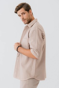 เสื้อผ้าเดนิมแขนสั้นสำหรับผู้ชาย, เสื้อยีนส์ผ้าฝ้ายระบายอากาศได้ดีเสื้อแฟชั่นลำลองสำหรับฤดูหนาว - Product Image 2