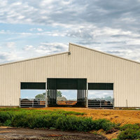 Bâtiment agricole préfabriqué en acier à longue portée pour élevage de bétail
