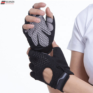 Gants de fitness demi-doigt unisexe avec paumes en silicone pour haltérophilie, musculation et tractions en extérieur - Product Image 6