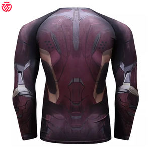 Protège-éruptions à bas prix Conception personnalisée Sublimation imprimé à manches longues Pas cher Prix Plus Size Hommes Rash Guard - Product Image 4