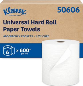 Kleenex Hard Roll <b>Paper</b> Towels, 1-Ply, 8" x 600', 6 Rolls/Case (50606) - Product Image 6