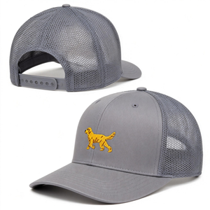 Gorra Trucker Bordada con Cachorro, Gris, de 6 Paneles, Gorra de Béisbol con Malla, Gorro para Exteriores IVA-C-G-H-1 - Product Image 4