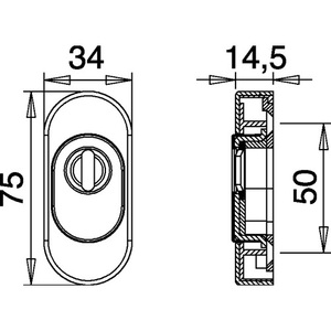 0815/0000 Rosace en aluminium F12 14,5 mm pour clé PZ, Décoration et accessoires de bureau - Product Image 3