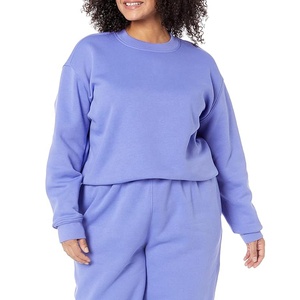 Sweat-shirt à manches longues bleu violet conçu sur mesure pour femmes imprimé sans couture pour Yoga Fitness respirant - Product Image 1