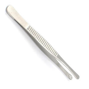 Pince à tissus manuelle russe de 152mm Instrument chirurgical avec périmètre arrondi et poignée métallique en acier multi-dents - Product Image 4