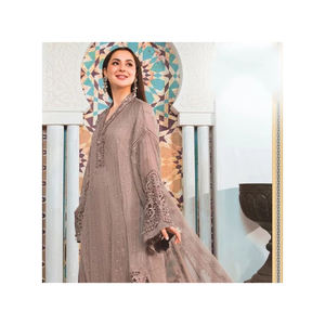 Meilleure vente en gros de robe de soirée pakistanaise de taille personnalisée pour femmes en lin de soie modal à un prix raisonnable - Product Image 6
