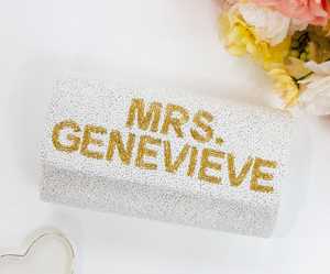 Sac à main en acrylique transparent pour femmes, pochette de soirée, chaîne en or, fleur légère, artisanat personnalisé, Logo, Style, motif dame, vente en gros - Product Image 2