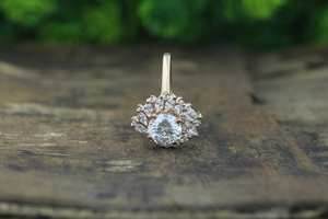 14K oro corte laboratorio crecido diamante Marquesa racimo anillo de compromiso diseño único joyería fina para fiesta boda aniversario regalo - Product Image 5