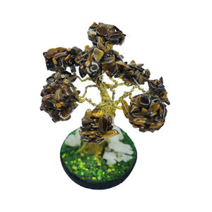 Árbol de Piedra Ojo de Tigre Hecho a Mano, Cristal Natural Feng Shui, Bonsái para la Protección de la Riqueza, Origen Perú, Decoración Artesanal - Product Image 4