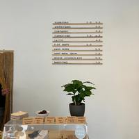 Rails en bois de menu de restaurant changeable de buffet de café modifiables pour le café