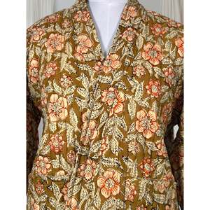 Free <b>Spirit</b> Women's Reversible Cotton Quilted Jacket Boho Floral Coat with Earthy Vibes Warm Cozy for Fall and Winter - Product Image 2