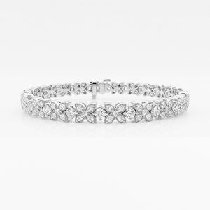 S925 Sterling Silver Moissanite Diamond <b>Bracelet</b> <b>for</b> <b>Women</b> in Floral Cluster Style Perfect Statement Jewelry Gift - Product Image 2