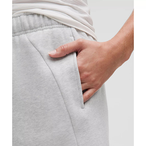 Pantalones cortos de mujer con logotipo impreso personalizado 100% algodón polar haither color gris pantalones cortos informales de verano de alta calidad para mujer - Product Image 5