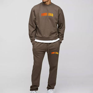 OEM/ODM invierno otoño moda 100% algodón chándal pesado maternidad Streetwear conjunto de gran tamaño Boxy Fit sudadera pantalones de chándal - Product Image 1