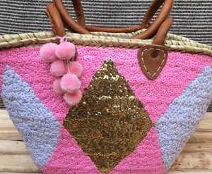 Panier français magnifiquement fait main | |   Panier de marché XL | |   Panier marocain fait main - Product Image 1