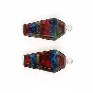 Superventas 925 plata esterlina ataúd forma encanto colgante collar 10x17mm rojo amolita cuarzo piedra preciosa rodio regalo de moda - Product Image 6