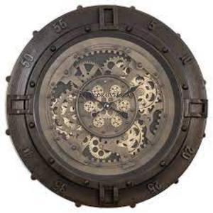 Horloge murale en métal de qualité supérieure de forme ronde avec des détails complexes et une construction durable de l'Inde - Product Image 1