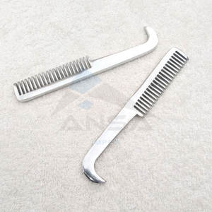 Peine de melena de acero inoxidable, kit de aseo de caballos todo en uno con limpiador de pezuña para uso diario - Product Image 2