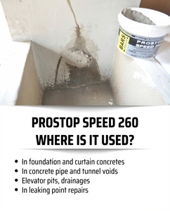 Prostop 260 Matériau de réparation des fissures du béton, réparation des fuites, matériau de réparation rapide, poudre imperméable pour le ciment, pour le plâtrage - Product Image 2