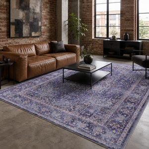 Alfombra Lavable Vintage Indigo RWDV1010 de Rug Weavers, Venta al por Mayor, 10 Tamaños Disponibles - Product Image 6
