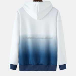 Sweat à capuche unisexe bleu ciel 100% coton polaire de haute qualité Nouveau design Logo personnalisé Teint uni Devant Saison hivernale Taille XL - Product Image 5