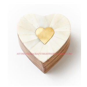 Wooden Jewellery Box with Star Flower Carvings Mango Wood Box Multipurpose Storage Organizer & Gifts Use - Product Image 2