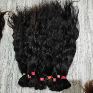 Vente en gros d'extensions de cheveux ondulés indiens bruts 100% non transformés faisceaux de cheveux ondulés naturels d'un seul donneur avec alignement des cuticules - Product Image 1