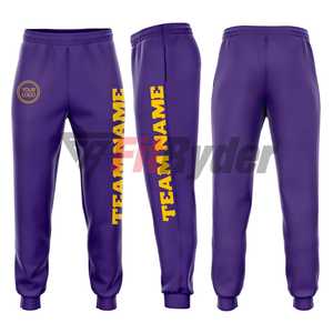 Pantalones de chándal personalizados para hombre, ropa deportiva, pantalones de sudor, material de algodón y poliéster, pantalones de gimnasio estampados personalizados, OEM - Product Image 2