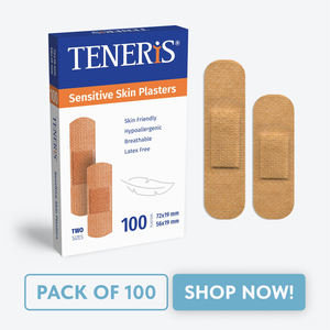 Pansements médicaux universels TENERIS, paquet de 100, imperméables, hypoallergéniques, sans latex, certifiés TUV, deux tailles, 72x19mm - Product Image 3