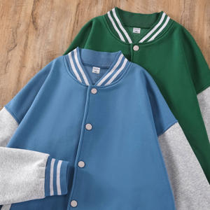 Venta caliente Unisex deportivo Varsity chaqueta al por mayor de moda personalizada de impresión algodón poliéster manga suelta chaqueta de béisbol sudaderas con capucha - Product Image 3