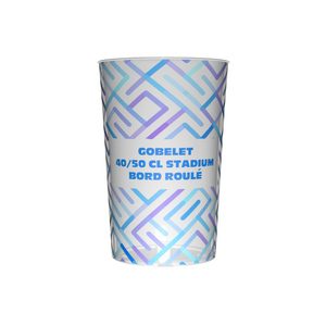 Bicchiere Personalizzato da Stadio 40-50 cl, Ecologico, Senza BPA, in Plastica Riutilizzabile, Senza Quantità Minima, Prodotto in Francia - Product Image 1